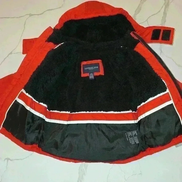 NWT London Fog Toddler Detachable Hooded Winter Jacket Red Size 24 M - Picture 2 of 12